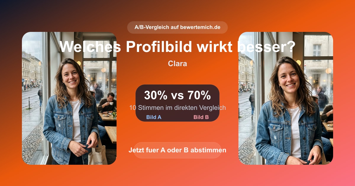 Share- oder Vergleichskarte fuer Profilbild bewerten lassen